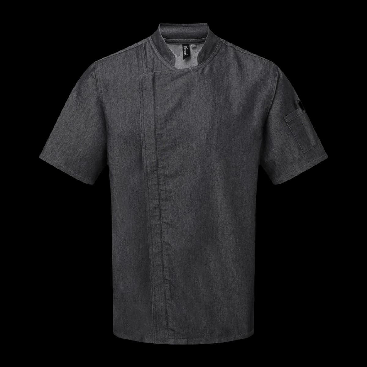 Premier Short Sleeve Zipped Chef's Jacket — front