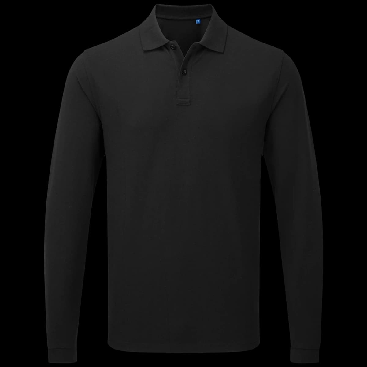 Premier Essential Unisex Long Sleeve Polo Shirt — front