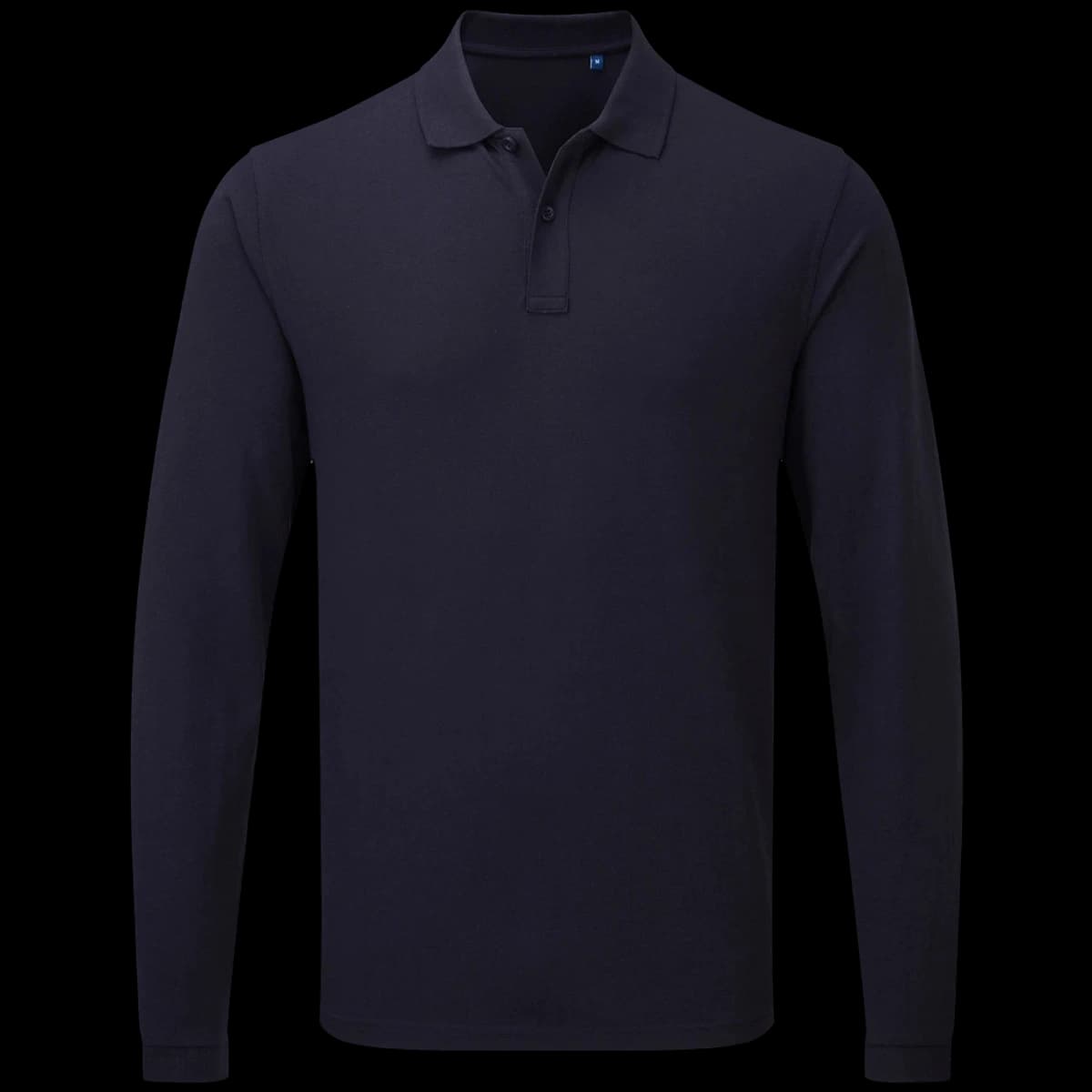 Premier Essential Unisex Long Sleeve Polo Shirt — front