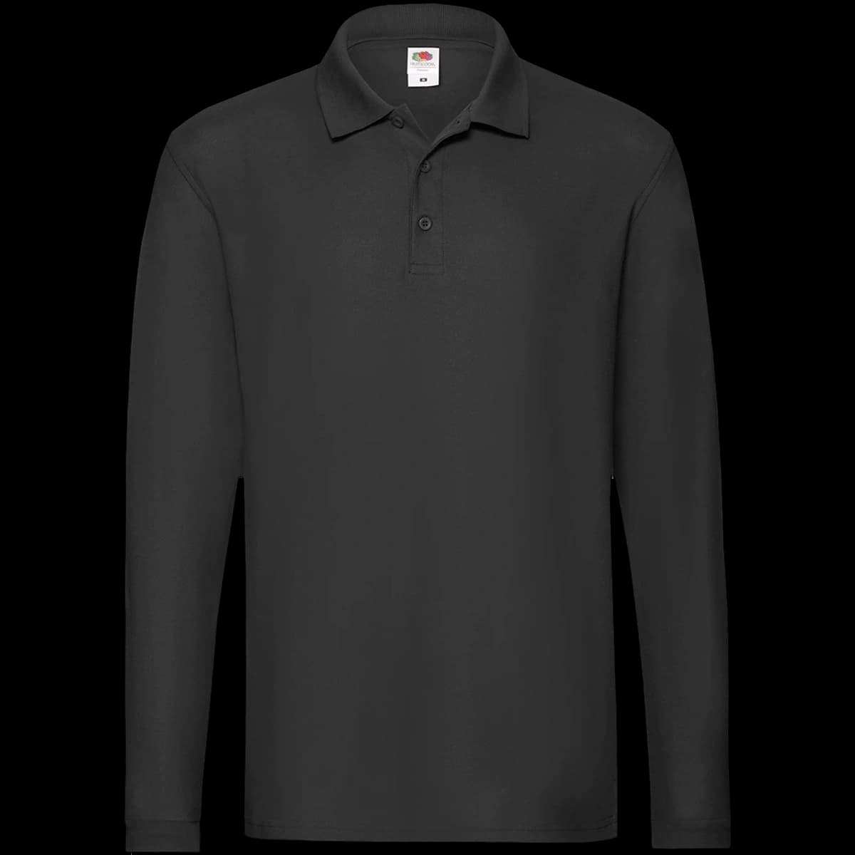 Fruit of the Loom Premium Long Sleeve Cotton Piqué Polo Shirt — front