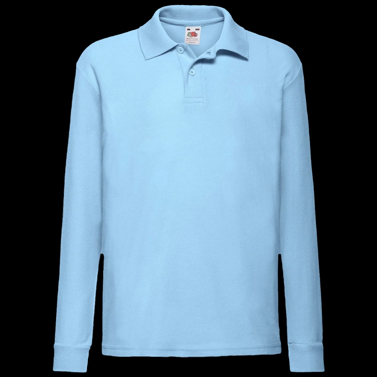 Fruit of the Loom Kids Long Sleeve Poly/Cotton Piqué Polo Shirt — front
