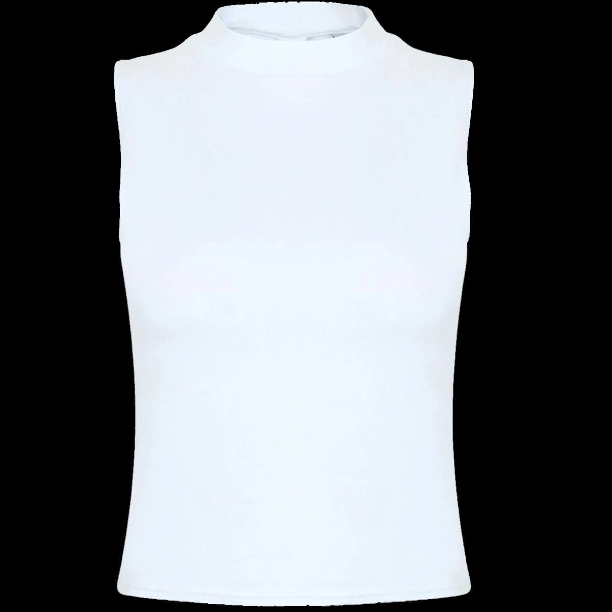 SF Clothing Ladies High Neck Crop Vest — front