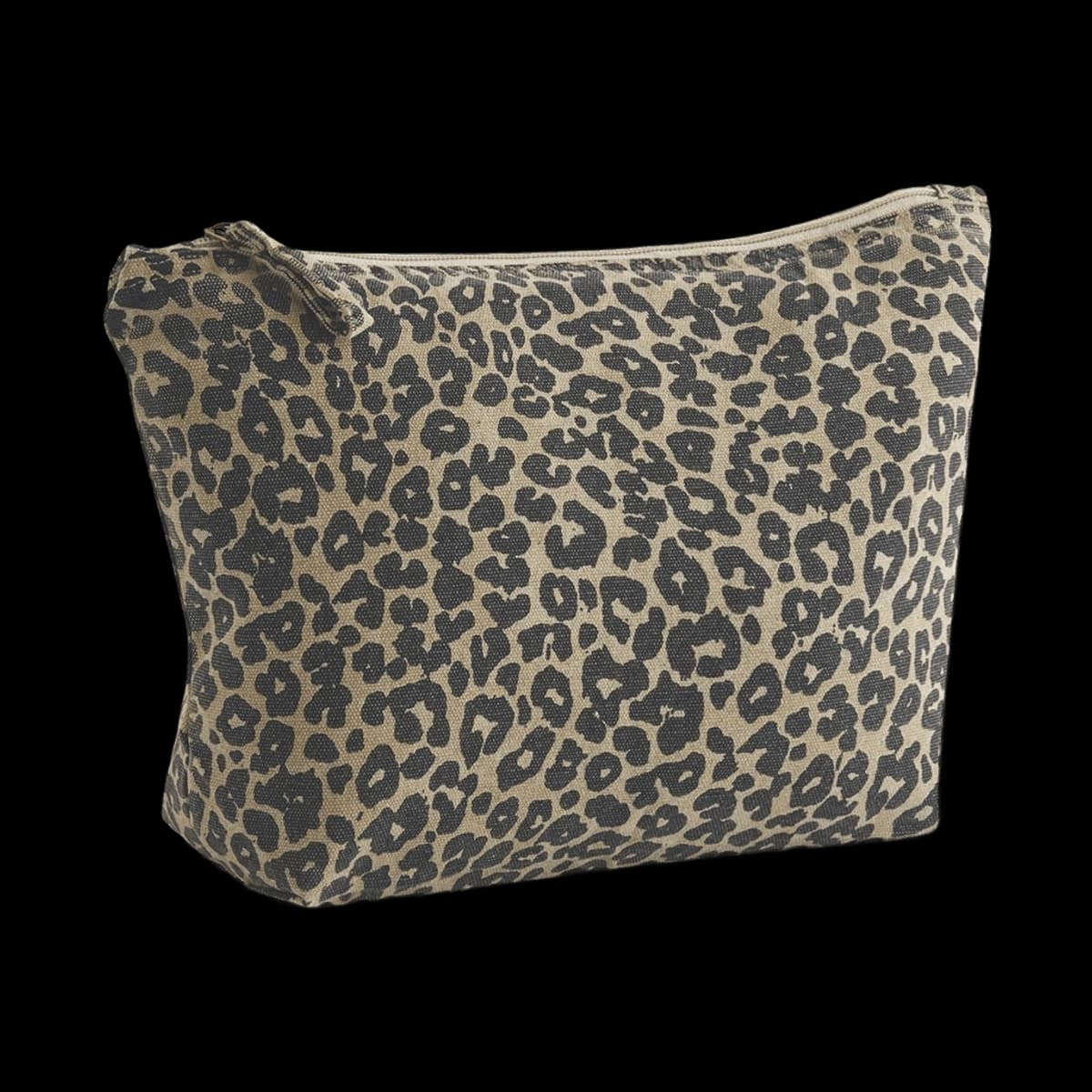 Westford Mill Leopard Print Canvas Accessory Bag — side