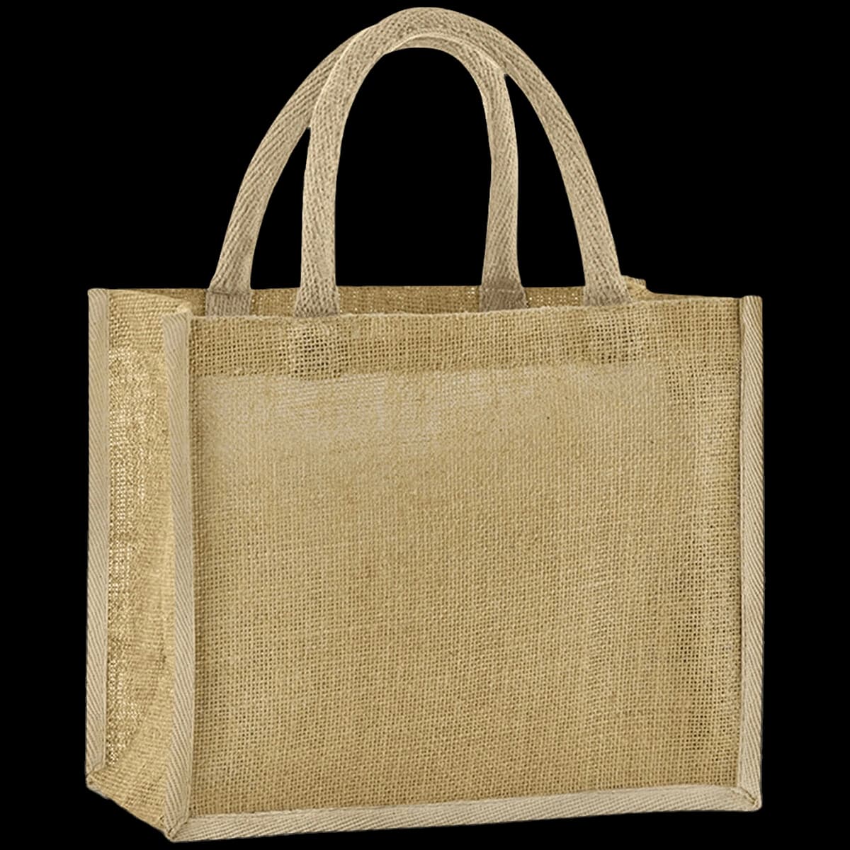 Westford Mill Natural Starched Jute Midi Tote Bag — front