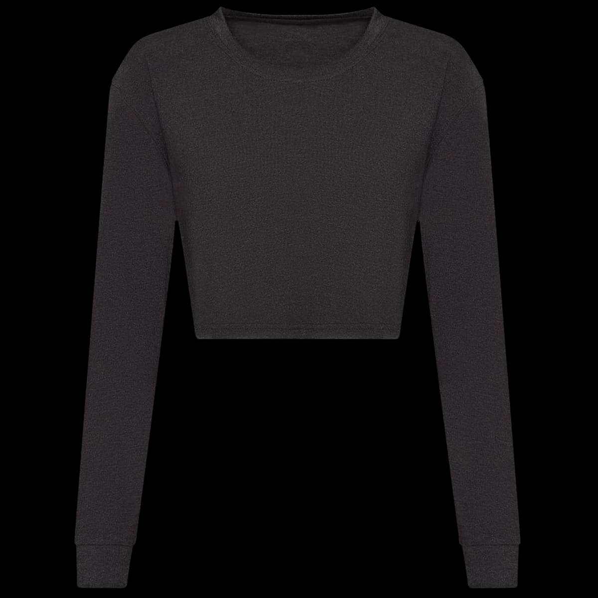 AWDis Ladies Long Sleeve Cropped T-Shirt — front