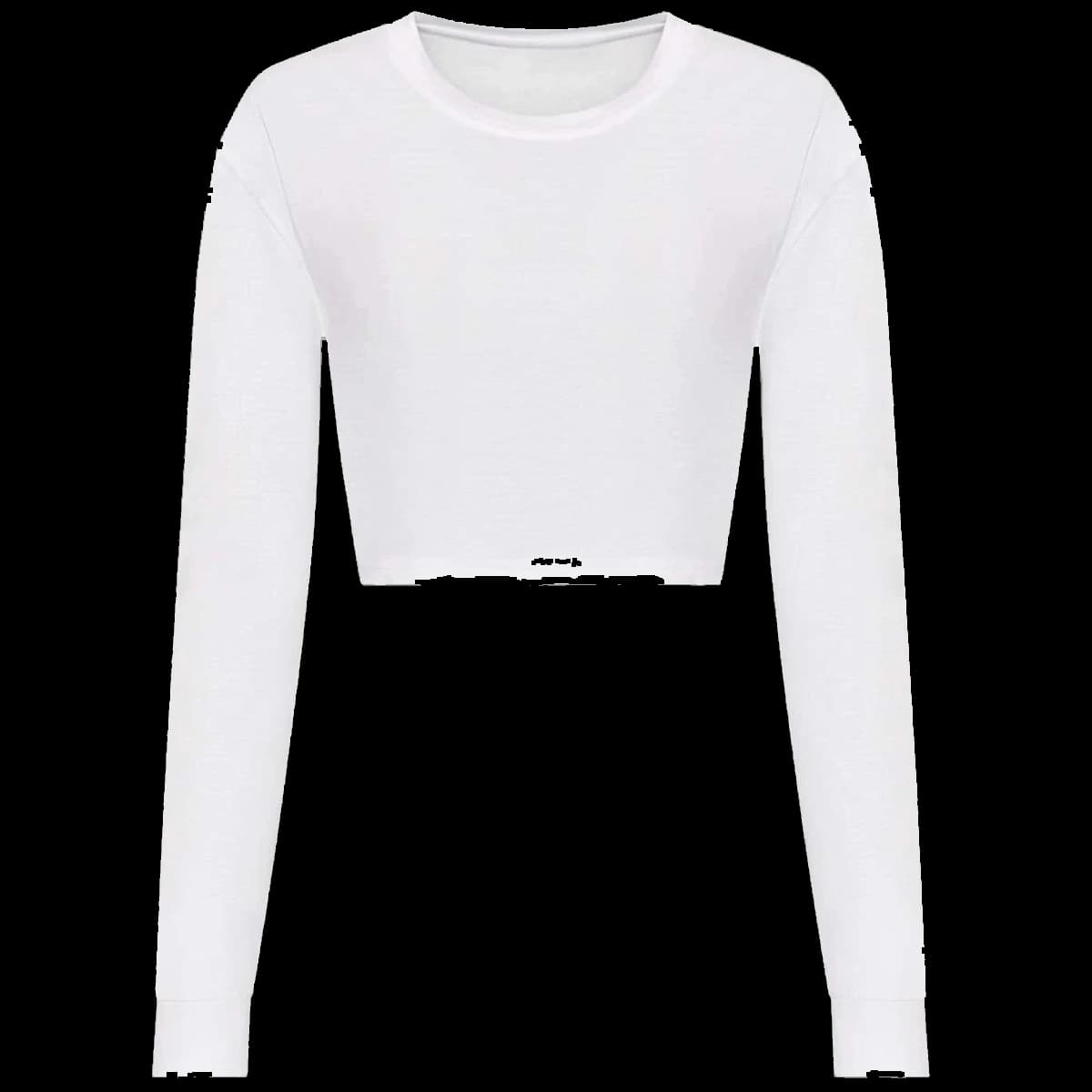 AWDis Ladies Long Sleeve Cropped T-Shirt — front