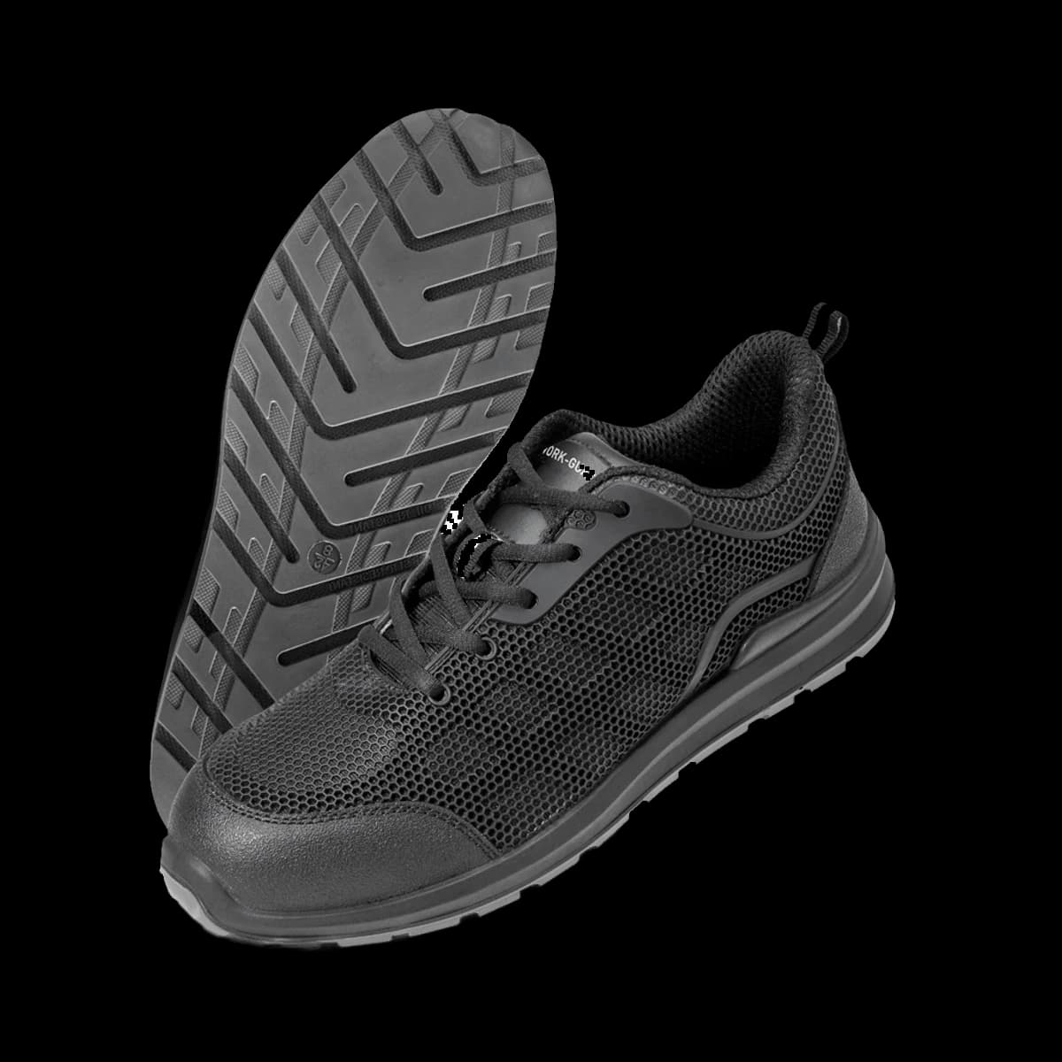 Result Work-Guard All Black Safety Trainers — front