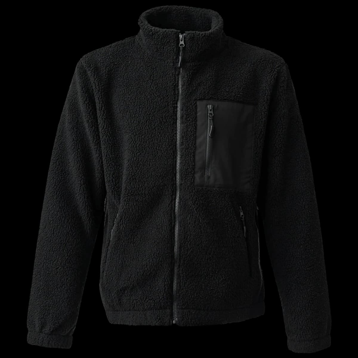Ravine Unisex Full Zip Borg Fleece Jacket — front