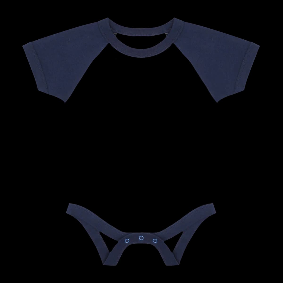 Larkwood Essential Short Sleeve Baby Baseball Bodysuit — front