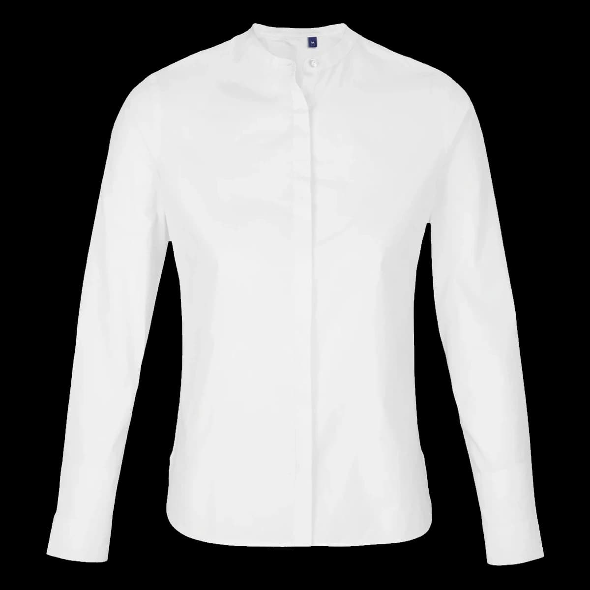 NEOBLU Ladies Bart Mao Collar Long Sleeve Poplin Shirt — front