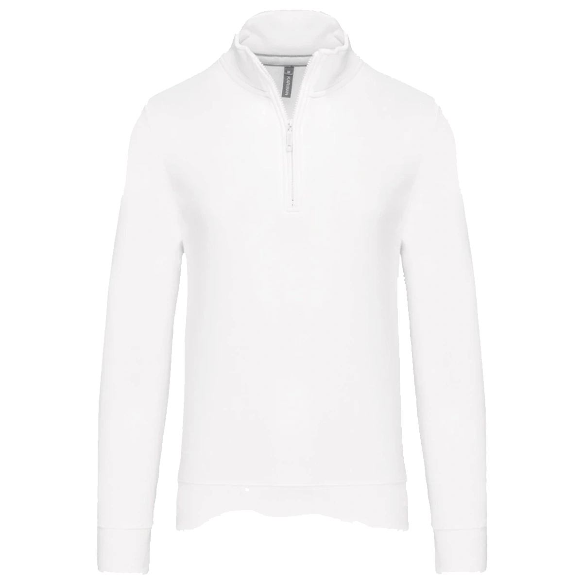 Kariban Zip Neck Sweatshirt — front