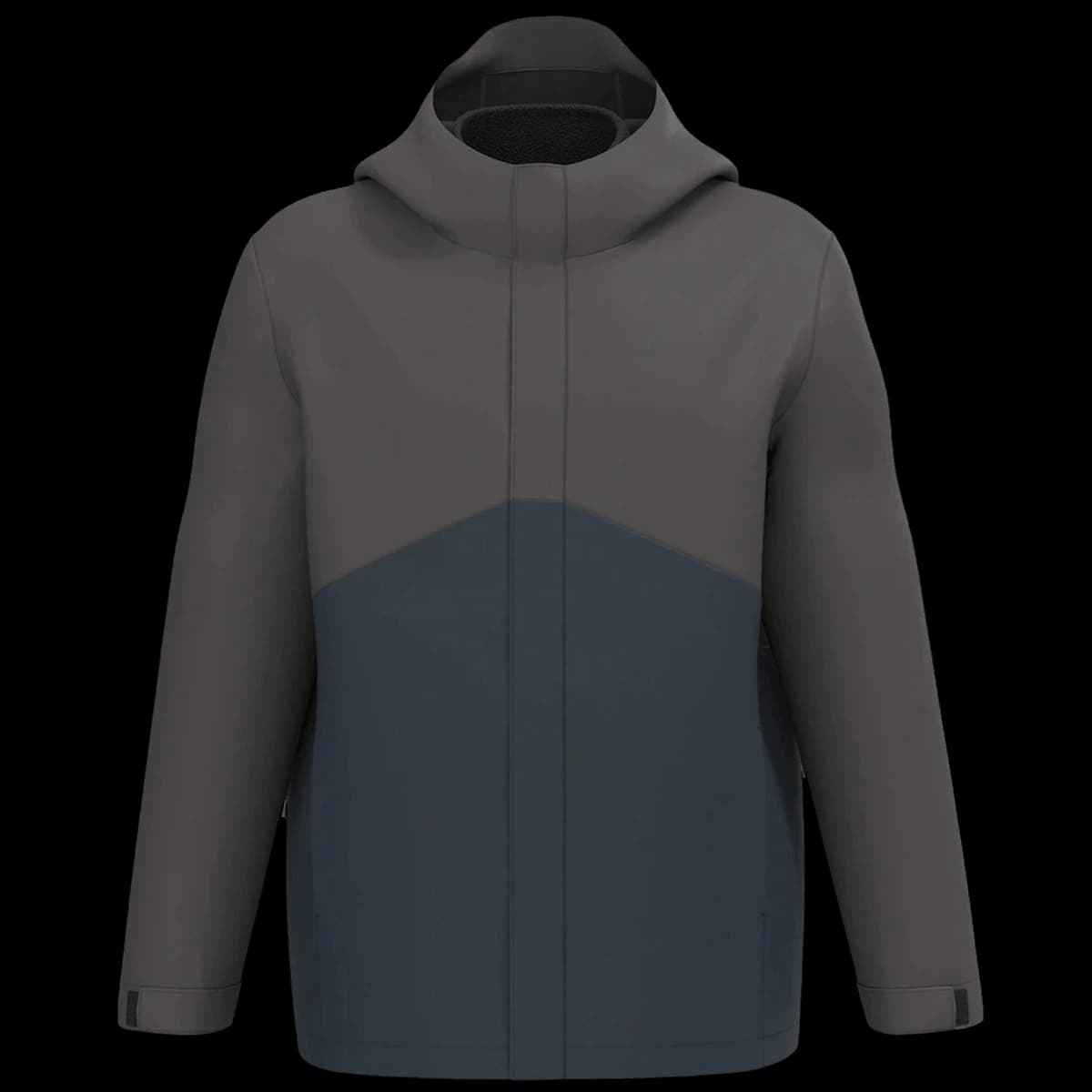 Kariban Unisex 3-in-1 Two Tone Hooded Parka Jacket — front