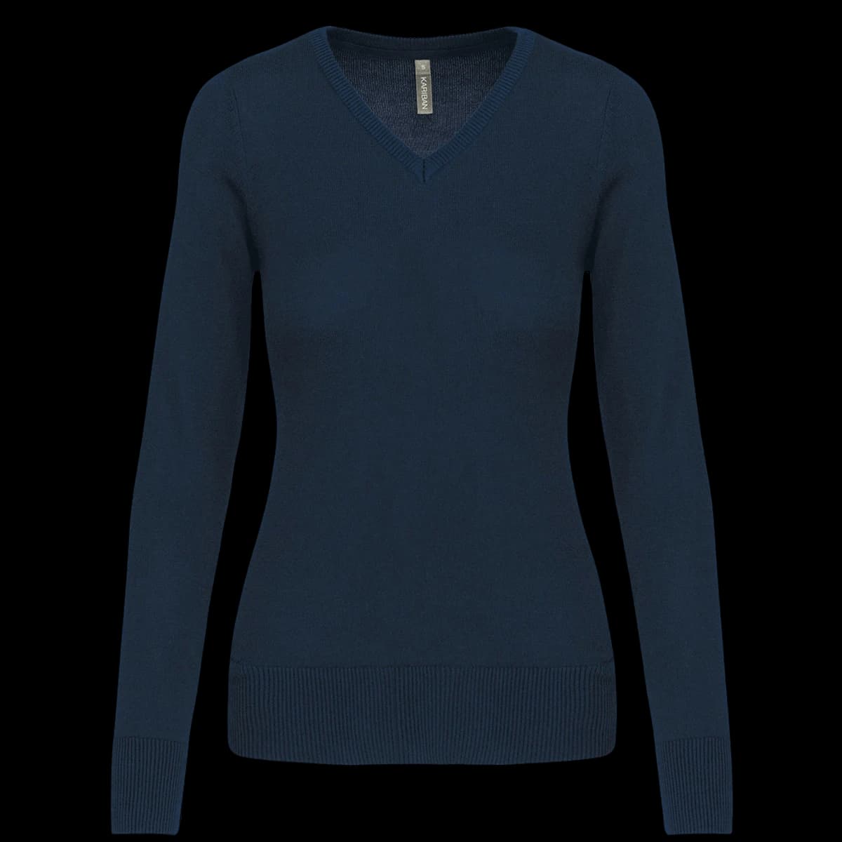 Kariban Ladies Cotton Acrylic V Neck Sweater — front
