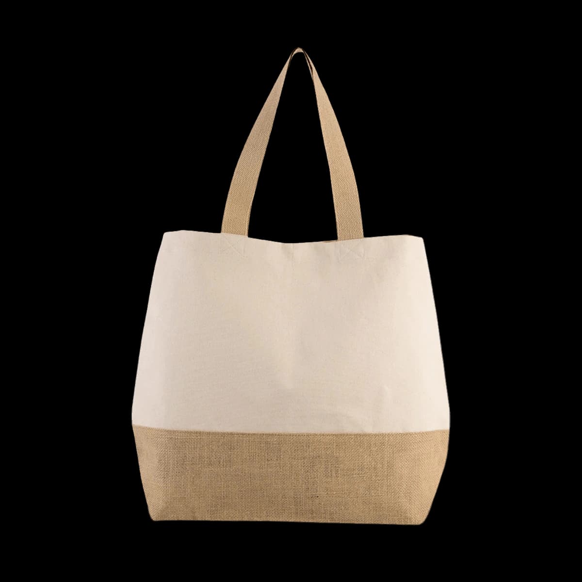 Kimood Canvas & Jute Shopper — front