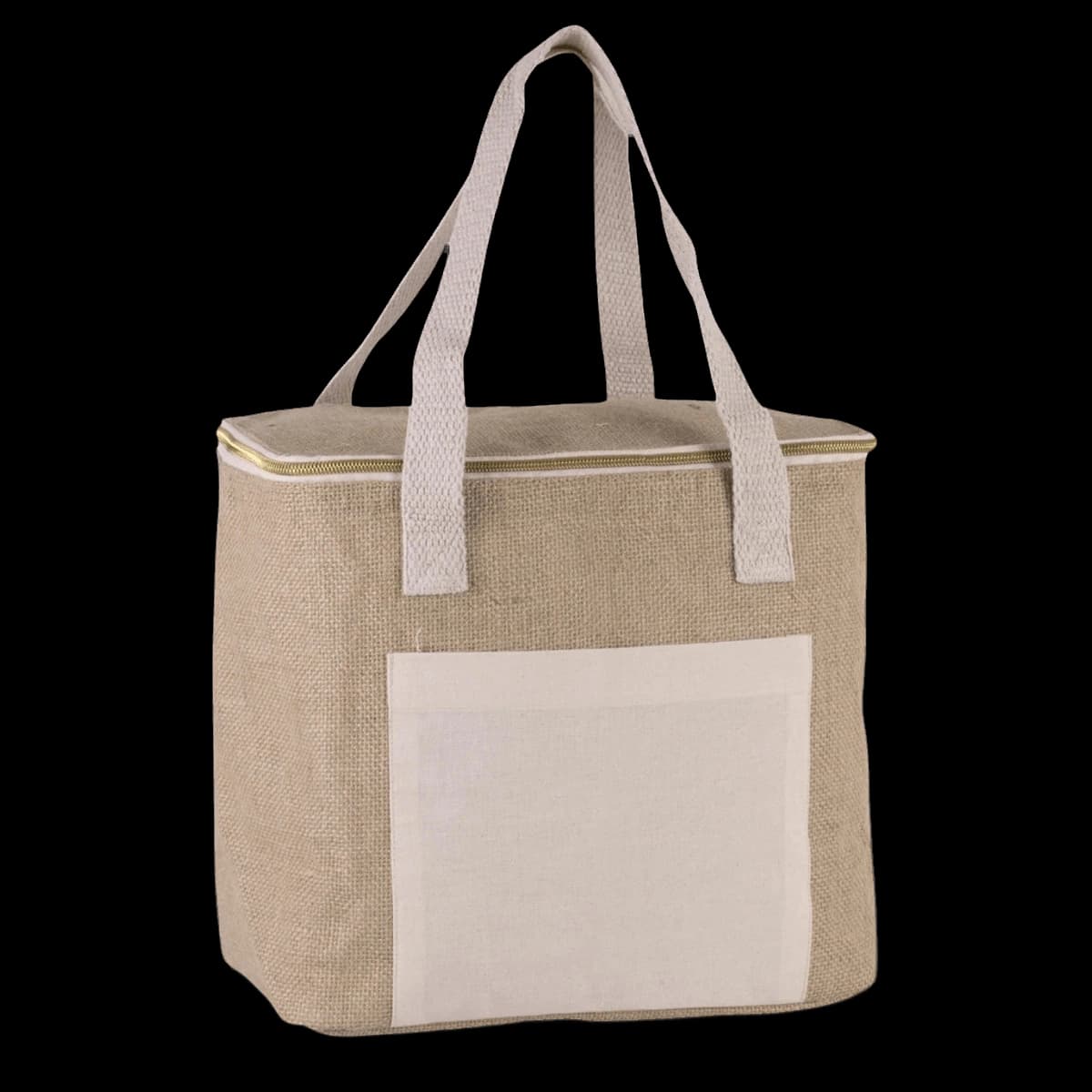 Kimood Medium Jute Cool Bag — front