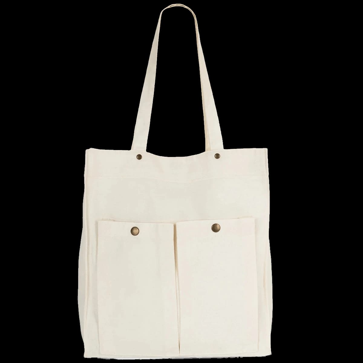 Kimood Washed Cotton Bag with Pockets — front