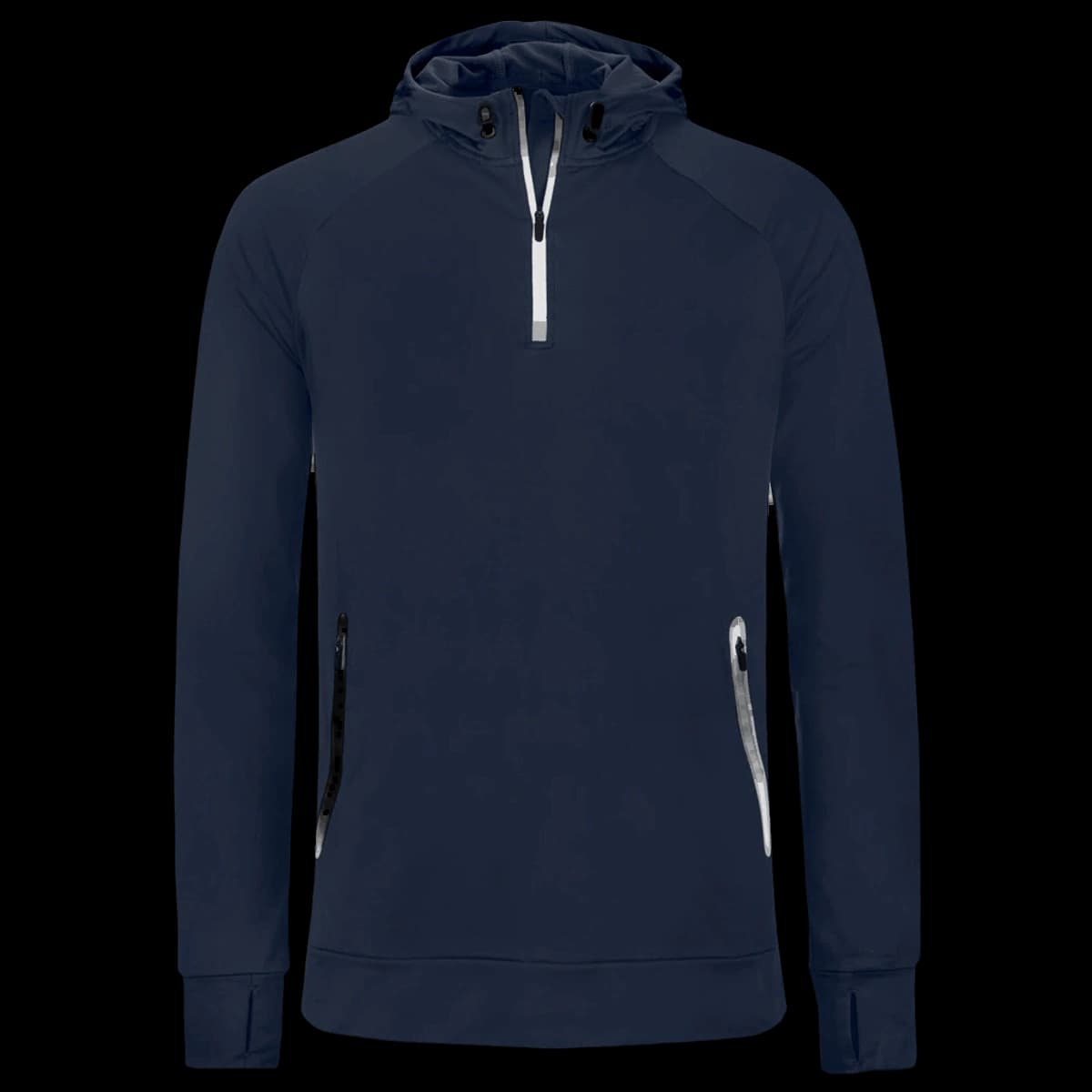 Proact Zip Neck Hooded Sweatshirt — front