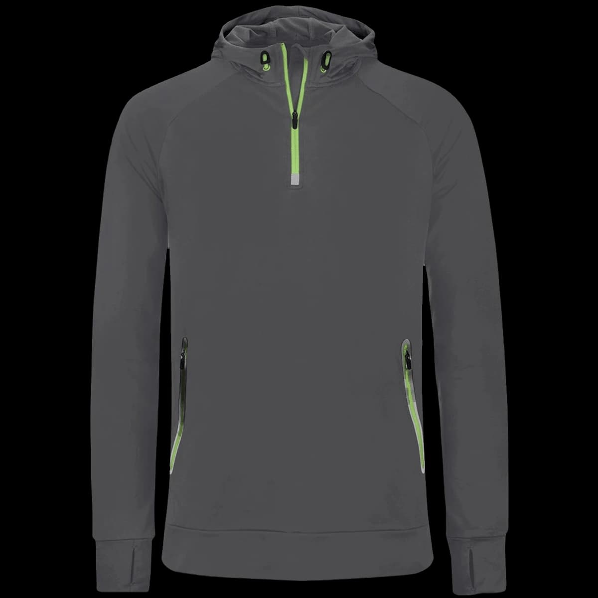 Proact Zip Neck Hooded Sweatshirt — front
