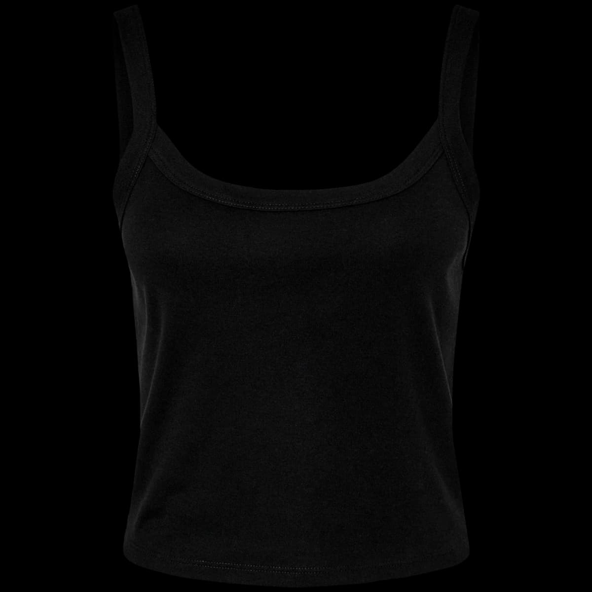 Bella Ladies Micro Rib Spaghetti Strap Tank Top — front