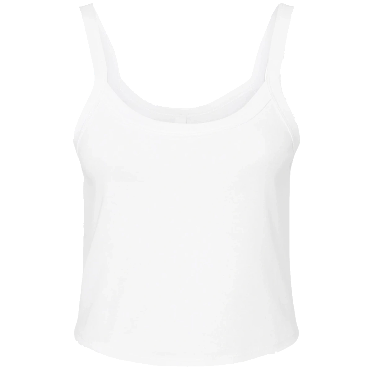 Bella Ladies Micro Rib Spaghetti Strap Tank Top — front