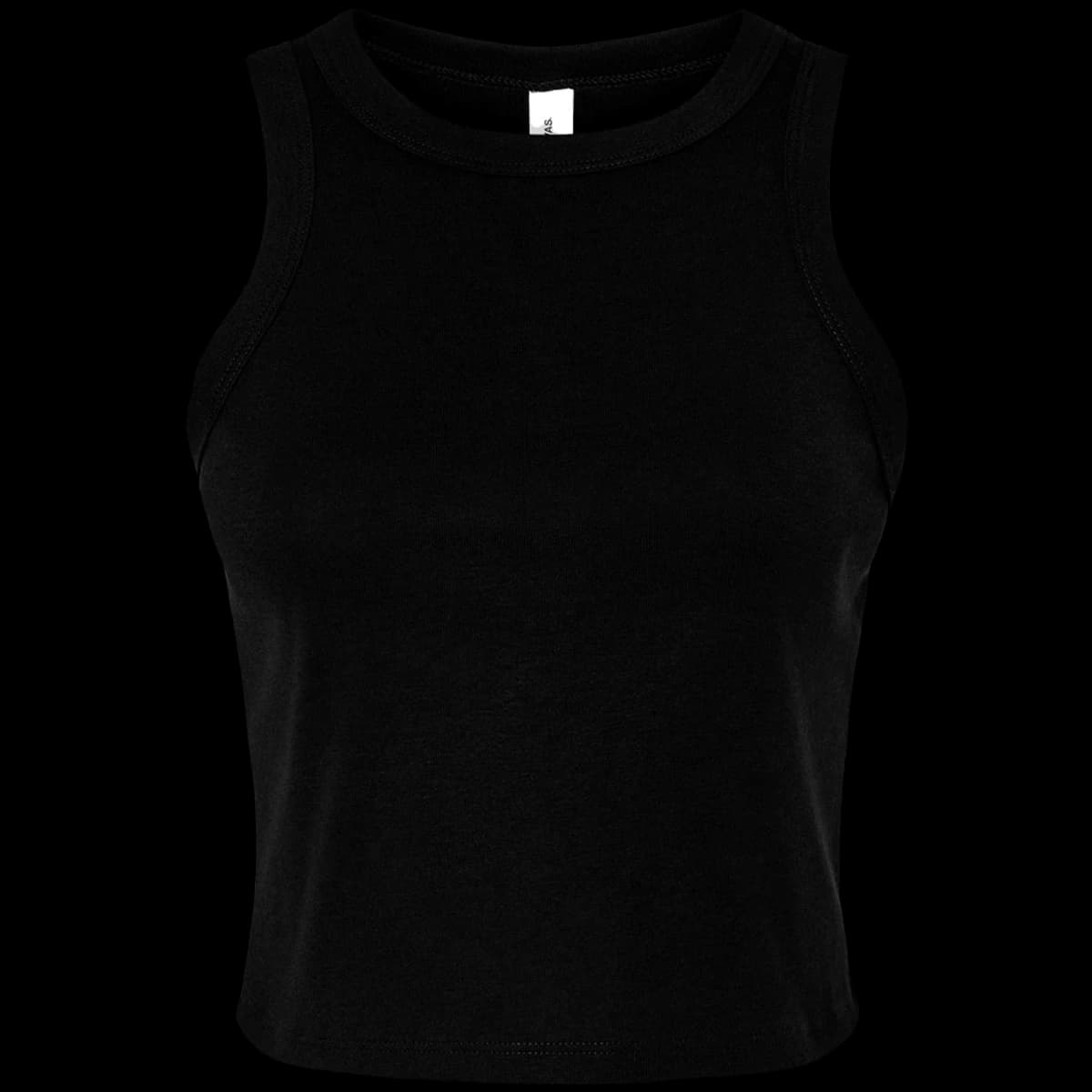 Bella Ladies Micro Rib Racer Tank Top — front
