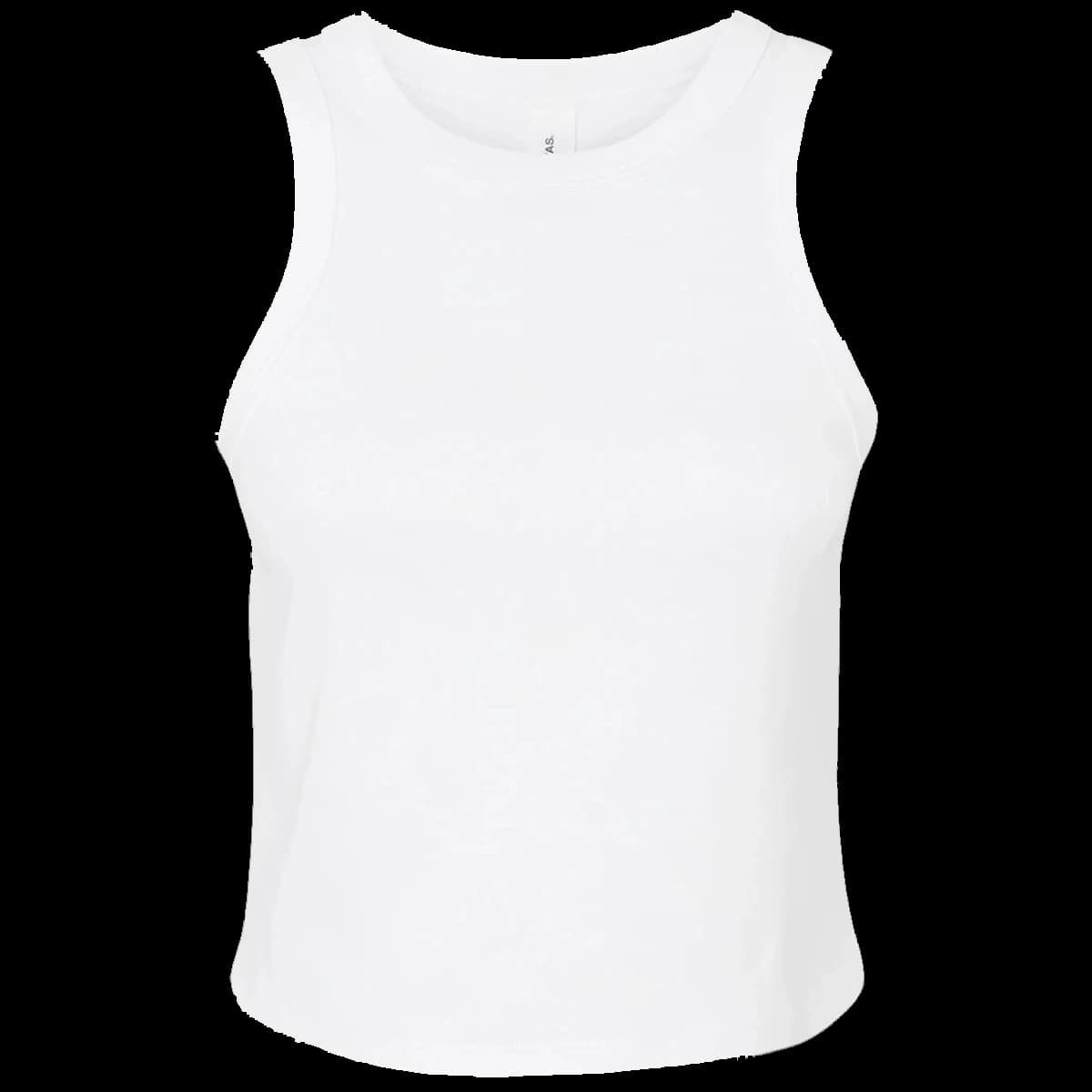 Bella Ladies Micro Rib Racer Tank Top — front