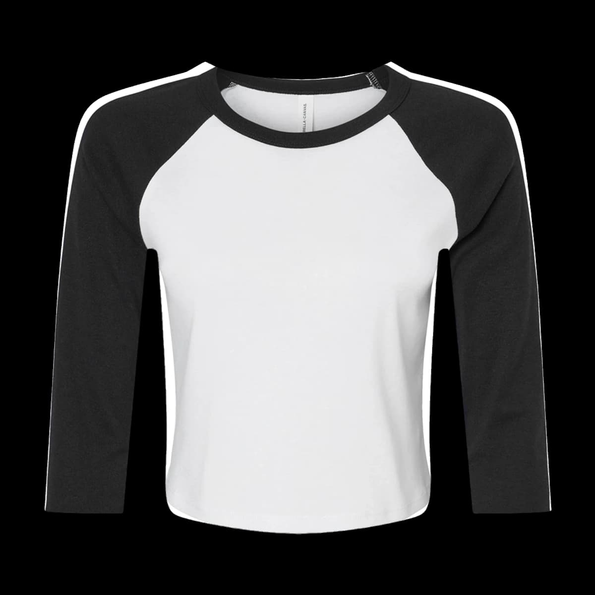 Bella Ladies Micro Rib 3/4 Raglan Baby T-Shirt — front