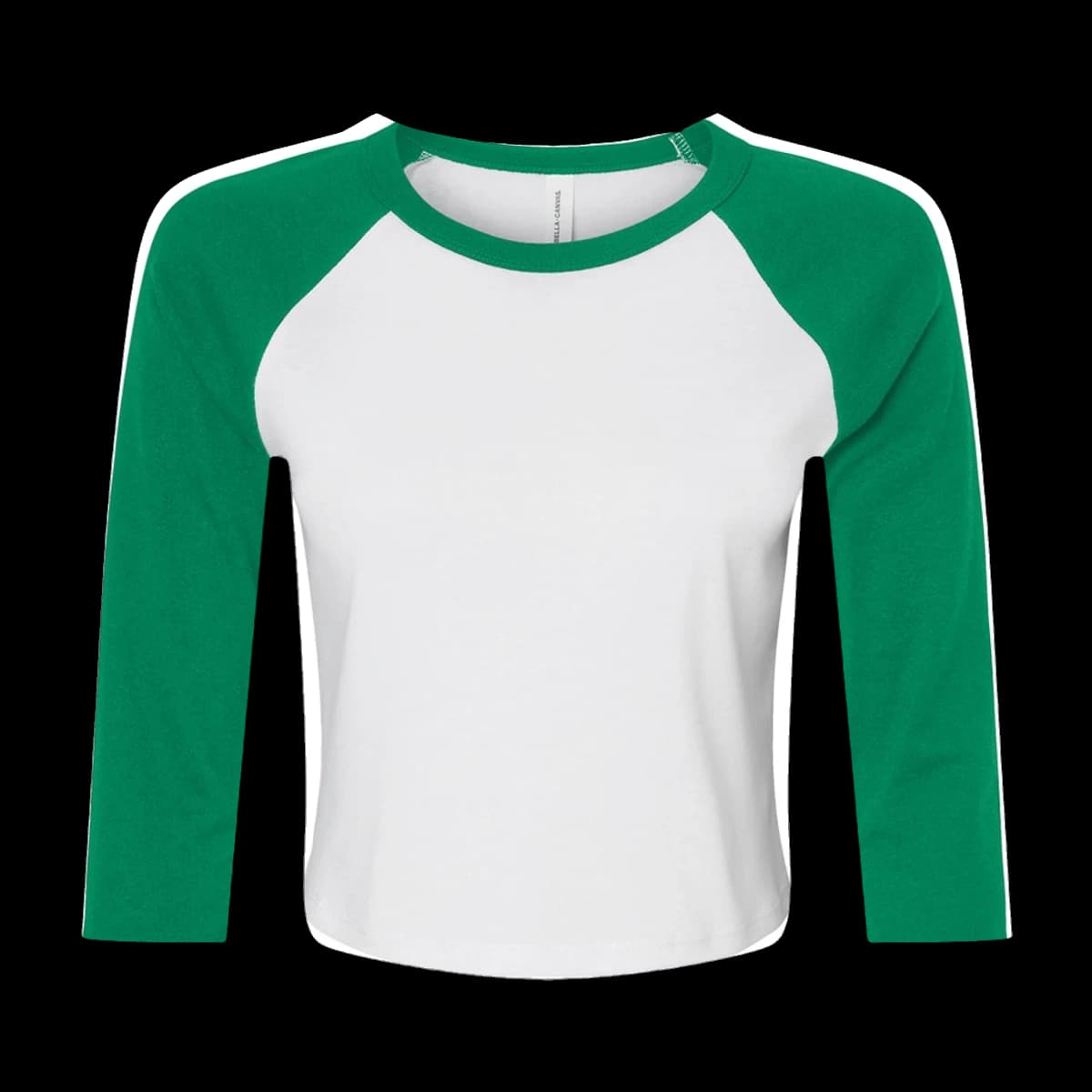 Bella Ladies Micro Rib 3/4 Raglan Baby T-Shirt — front