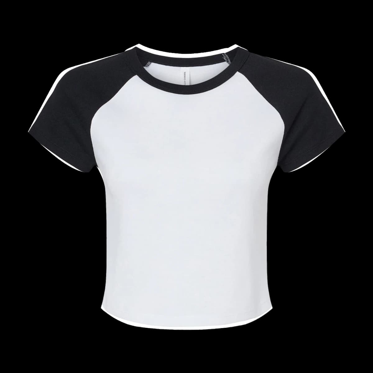 Bella Ladies Micro Rib Raglan Baby T-Shirt — front