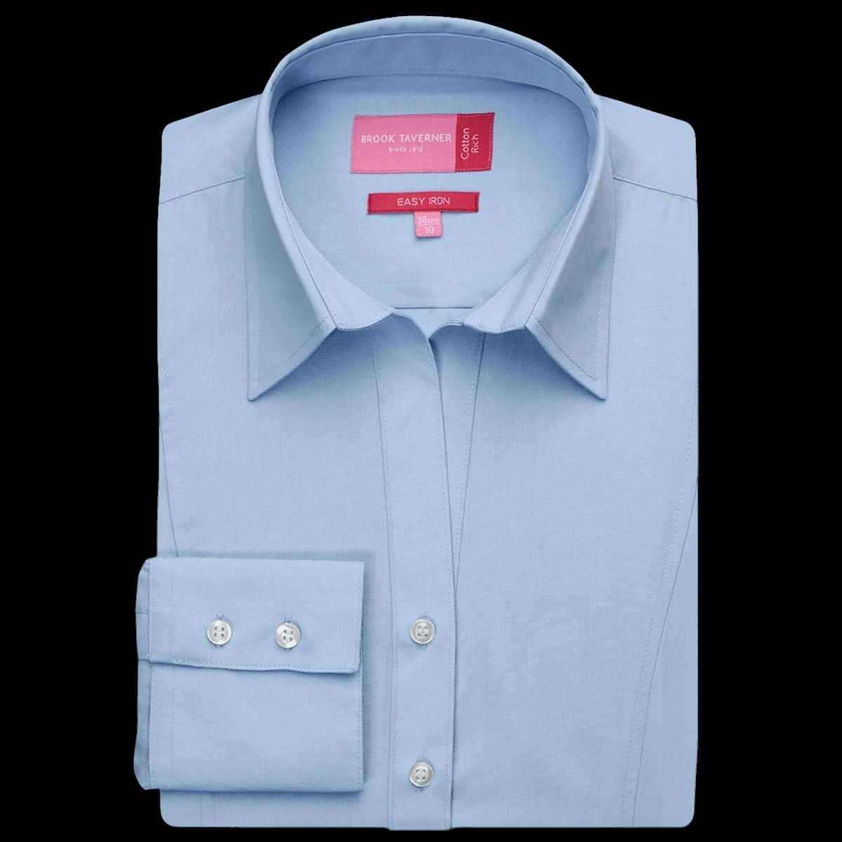Brook Taverner Ladies Palena Long Sleeve Poplin Shirt — front