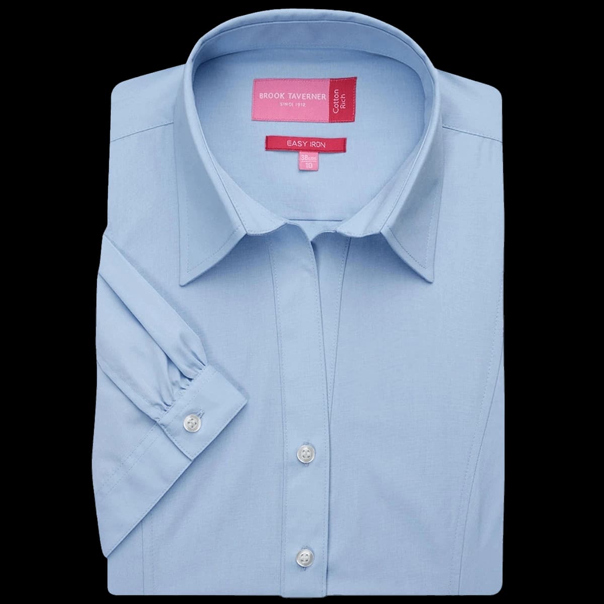 Brook Taverner Ladies Paduli Short Sleeve Poplin Shirt — front