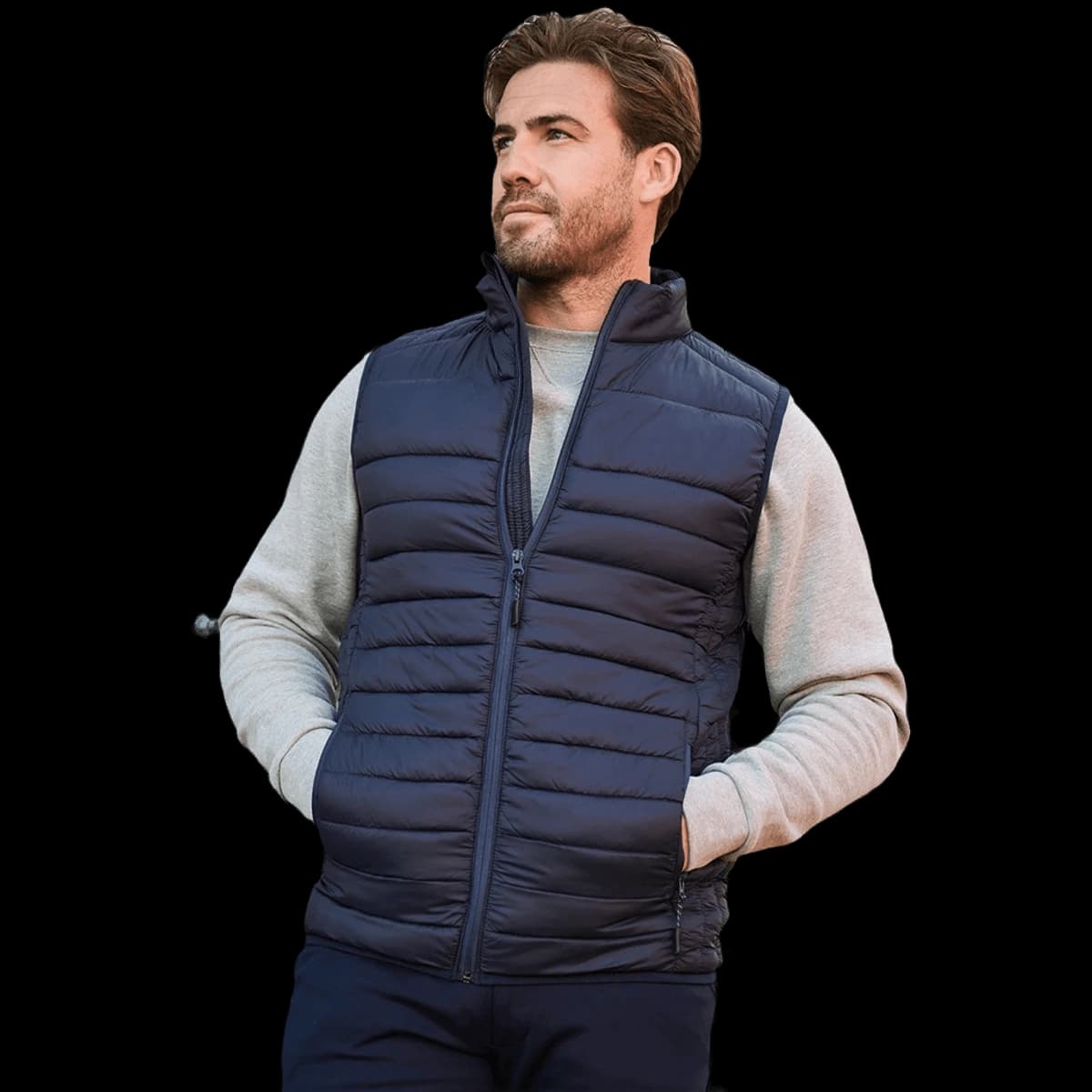 Brook Taverner Eugene Core Padded Gilet — model