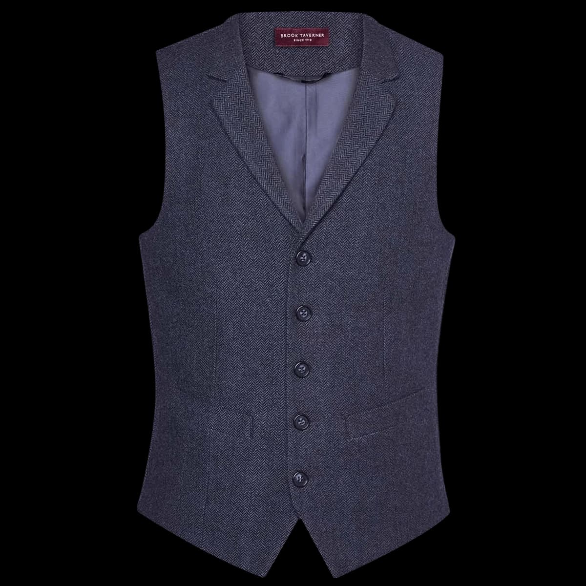 Brook Taverner Memphis Tweed Waistcoat — front