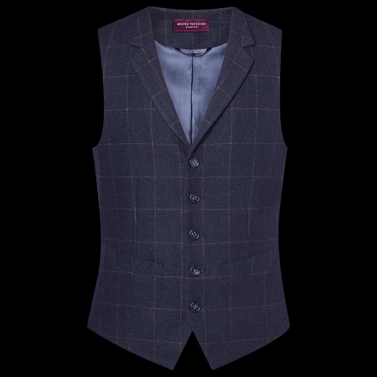 Brook Taverner Memphis Tweed Waistcoat — front