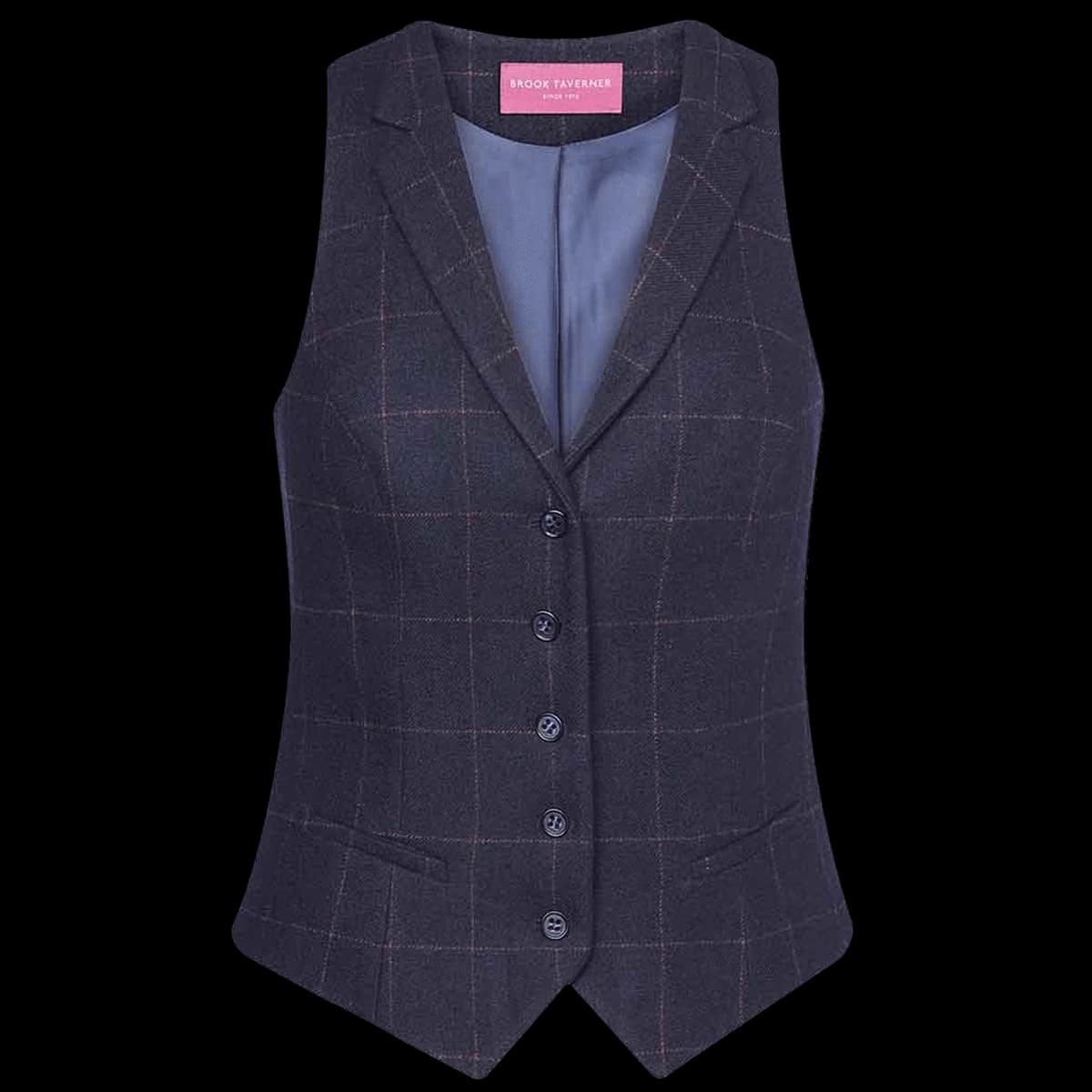 Brook Taverner Ladies Nashville Tweed Waistcoat — front