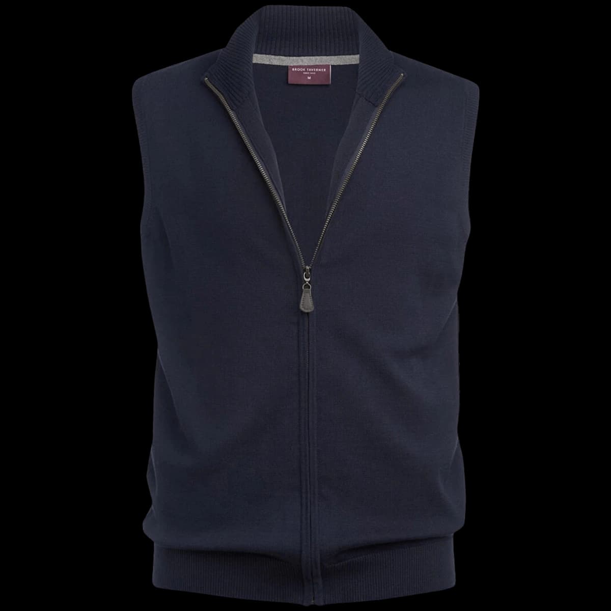 Brook Taverner Lincoln Knitted Zip Gilet — front