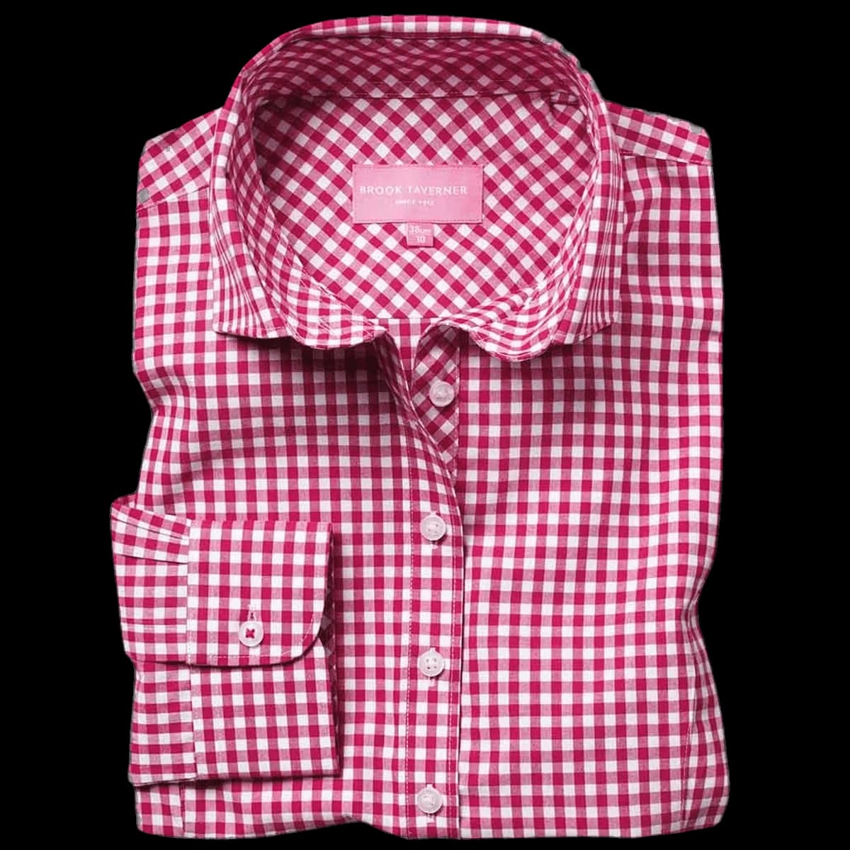 Brook Taverner Ladies Kansas Gingham Long Sleeve Shirt — front