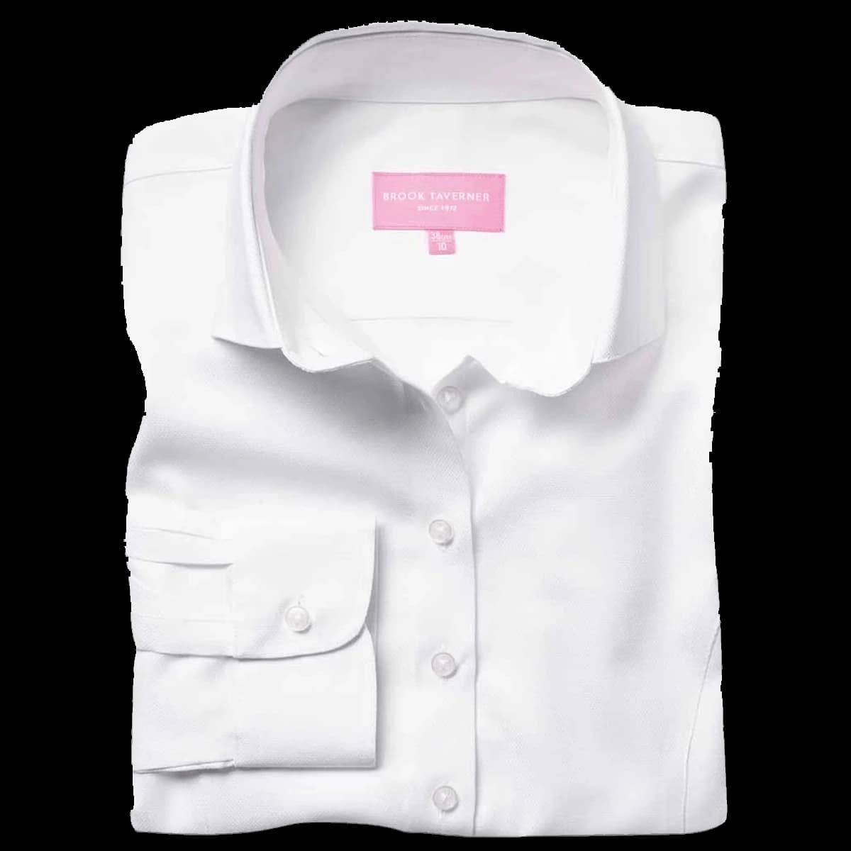Brook Taverner Ladies Aspen Long Sleeve Oxford Shirt — front