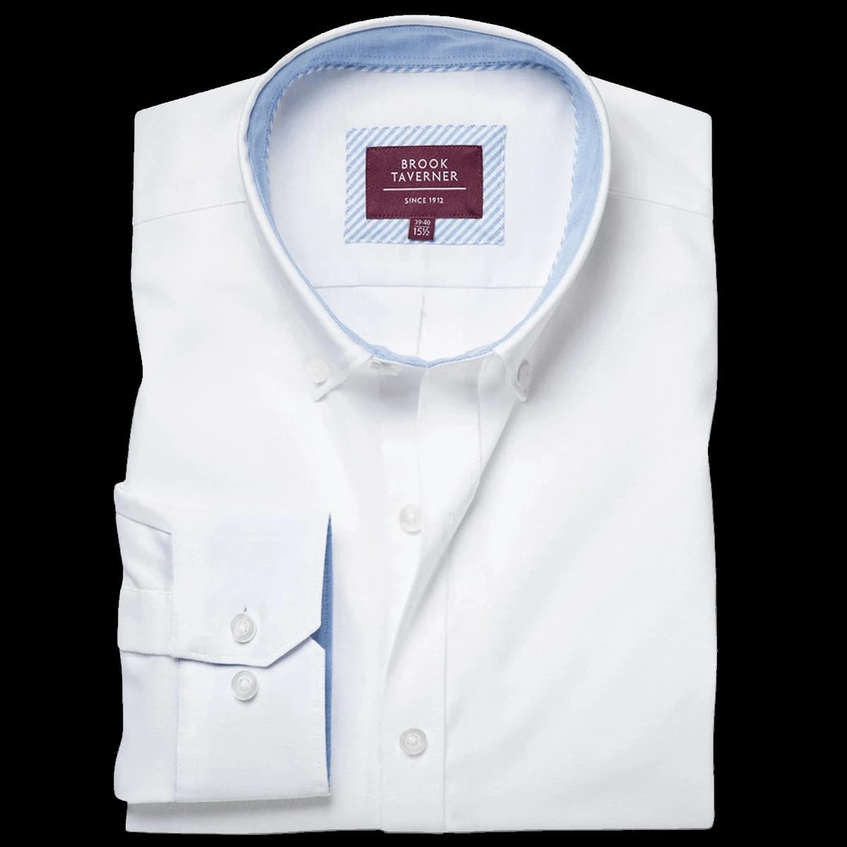 Brook Taverner Lawrence Long Sleeve Stretch Oxford Shirt — front