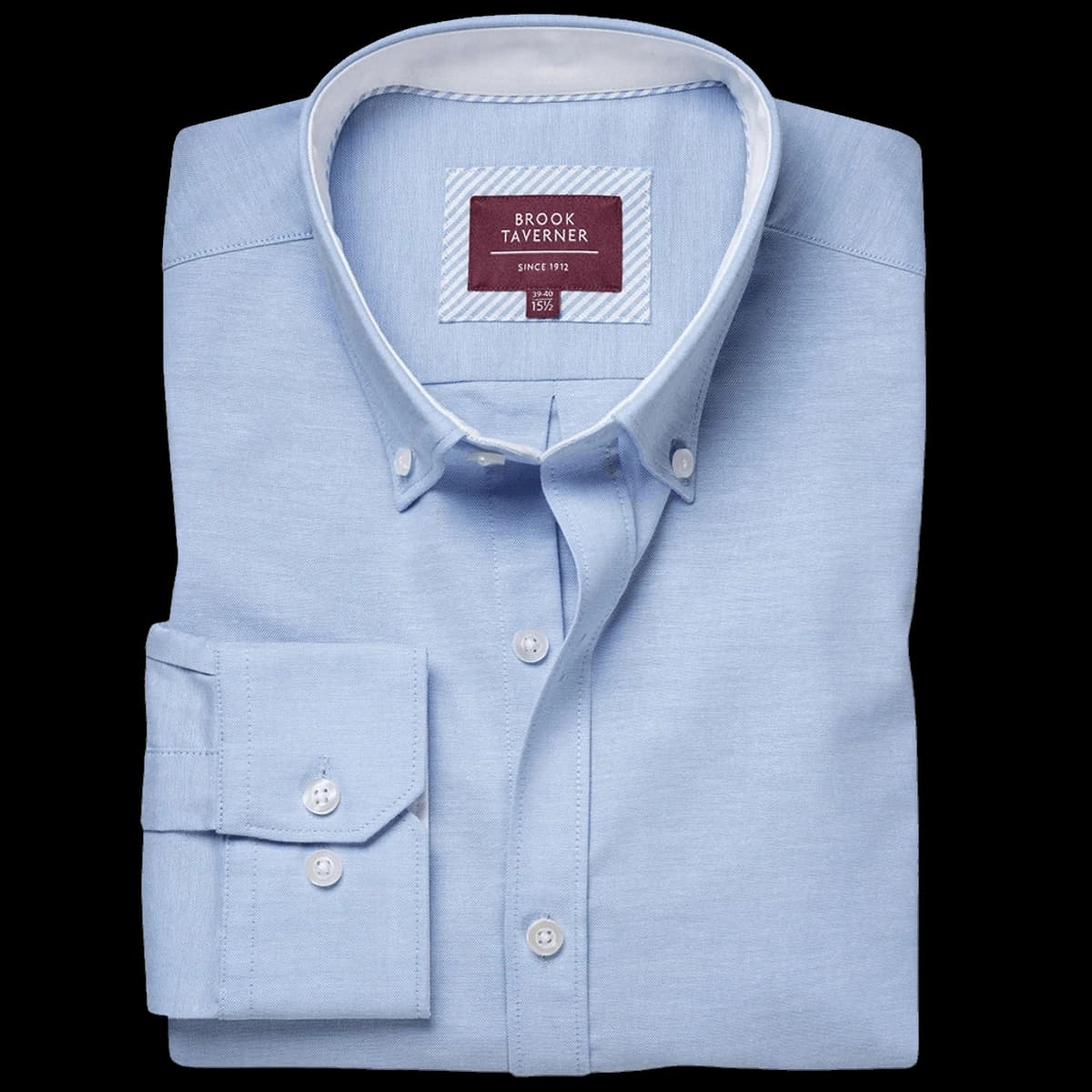 Brook Taverner Lawrence Long Sleeve Stretch Oxford Shirt — front