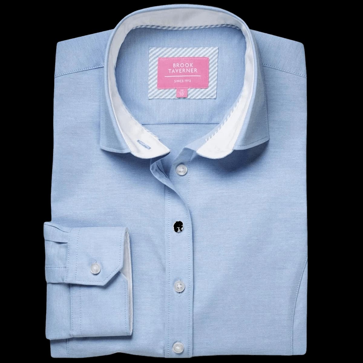 Brook Taverner Ladies Mirabel Long Sleeve Stretch Oxford Shirt — front