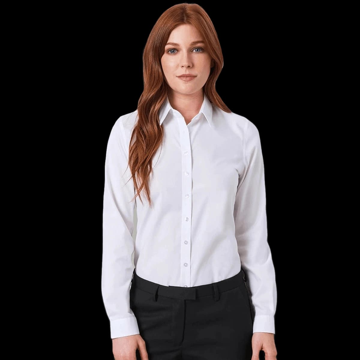 Brook Taverner Ladies Silvi Fitted Long Sleeve Blouse — model