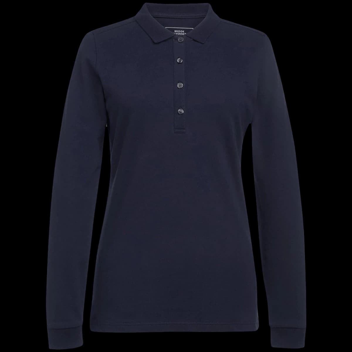 Brook Taverner Ladies Anna Long Sleeve Polo Shirt — front