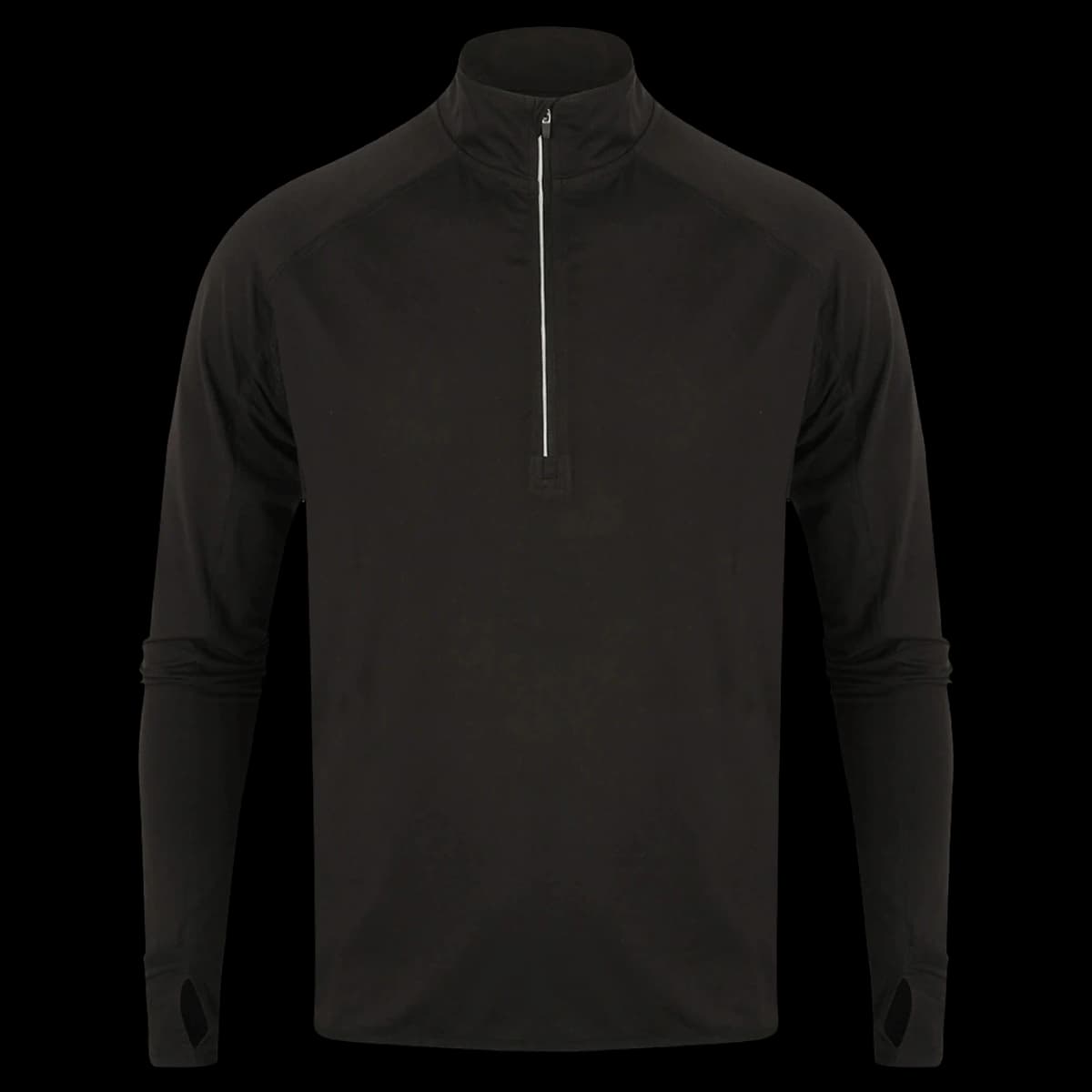 Tombo Long Sleeve Zip Neck Performance Top — front