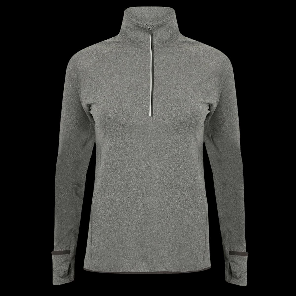 Tombo Ladies Long Sleeve Zip Neck Performance Top — front