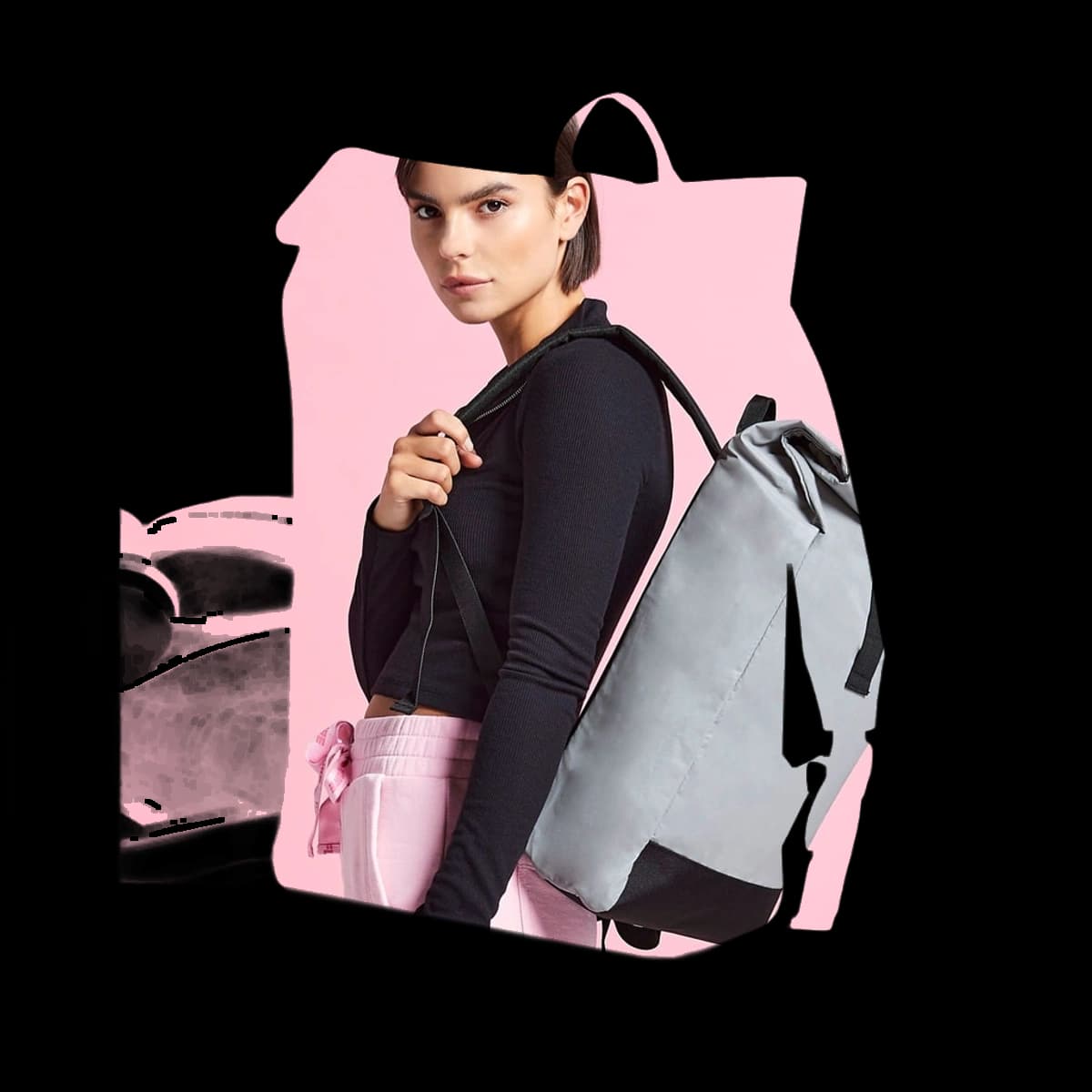 Reflective Roll-Top Backpack