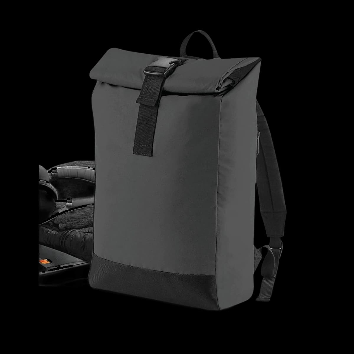 Reflective Roll-Top Backpack