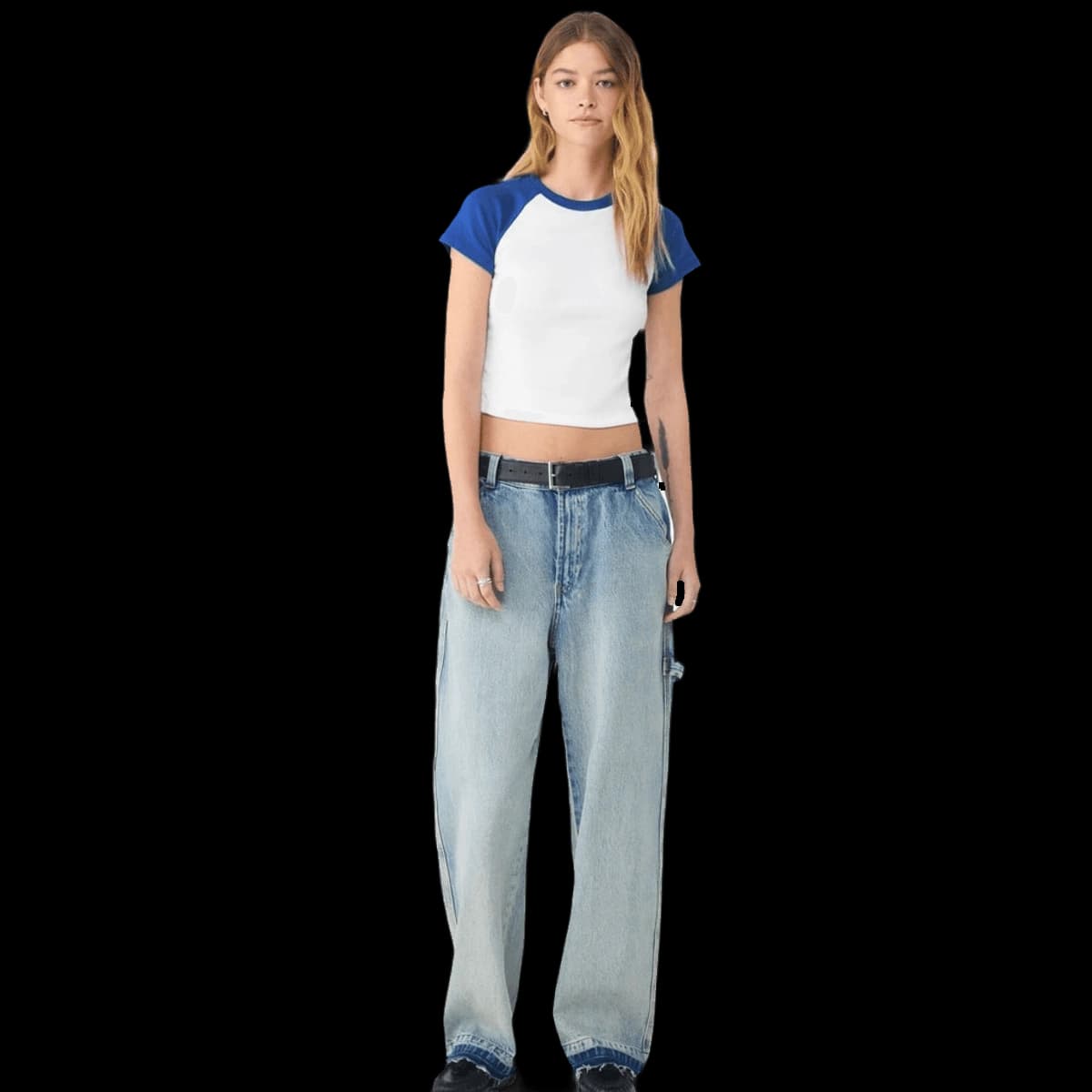 Women's Micro Rib Raglan Baby Tee