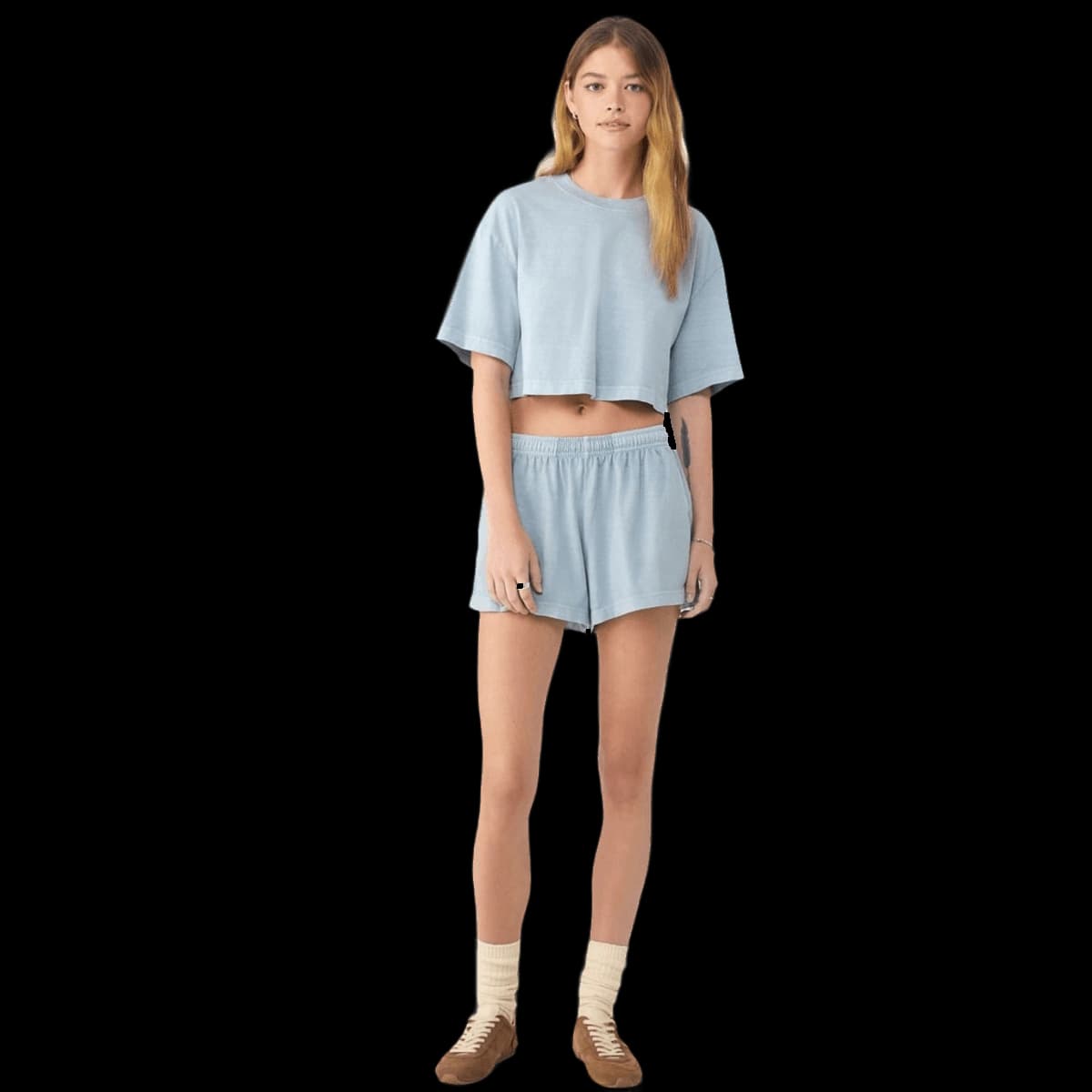 Women's Heavyweight Washed Cropped Tee