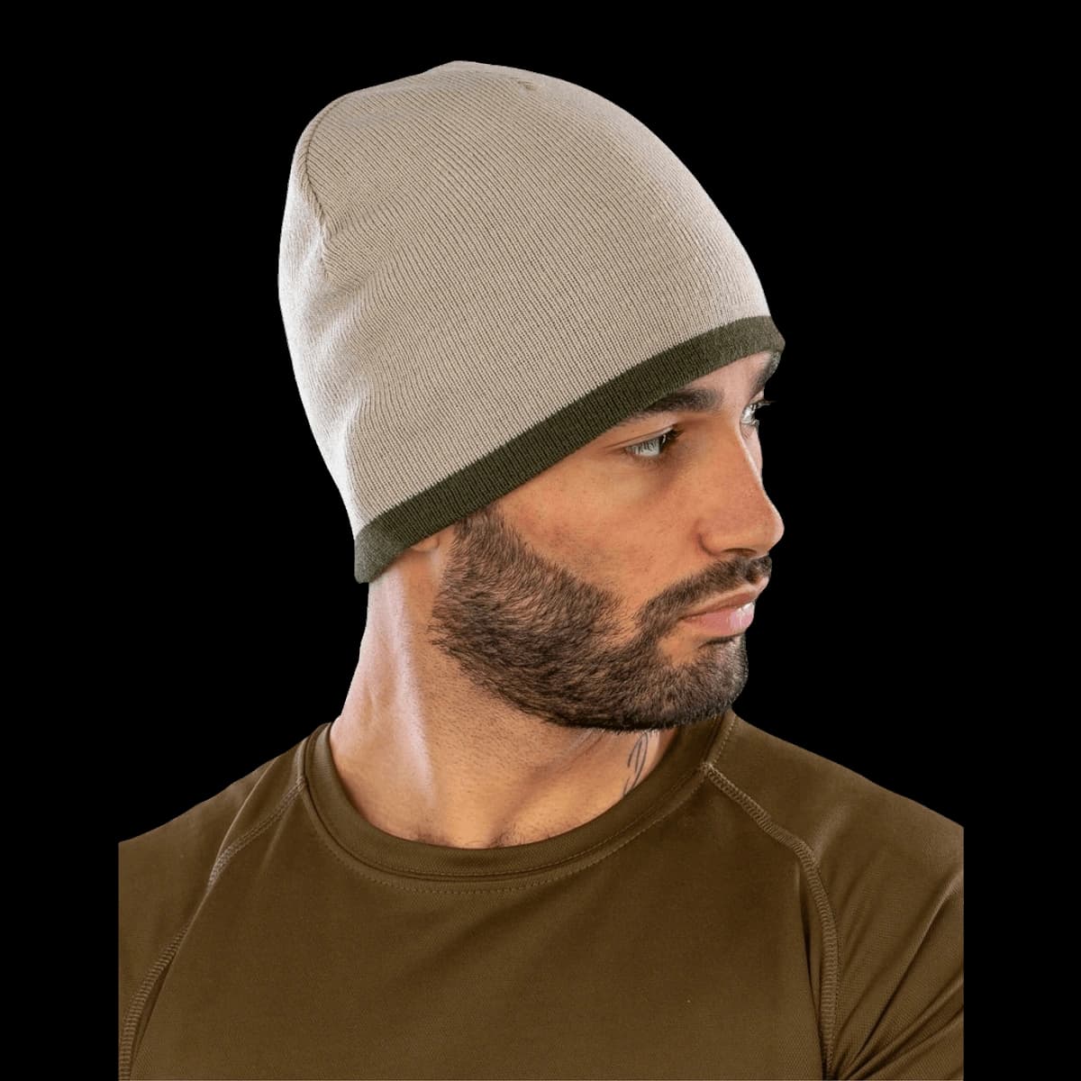Soft Feel Cuffless Reversible Beanie